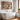 Dried Wattle leaves photography print in neutral bathroom