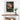 Salmon pink eucalyptus flowers photography print in a timber frame