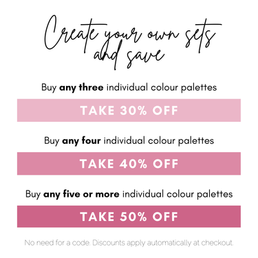 Promotional text offering discounts on Australian Flora color palettes with different purchase quantities.