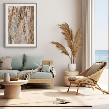 Framed: South Australian Blue gum bark